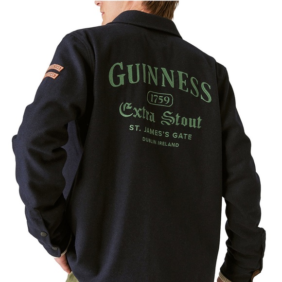 Guinness Other - GUINNESS wool embroidered patch NWT jacket overshirt unisex by Lucky Brand